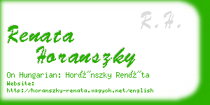 renata horanszky business card